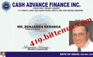 CASH ADVANCE FINANCE INC
